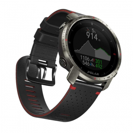 Часы премиум-класса для спорта на открытом воздухе Polar Grit X Pro Titan Black/Red